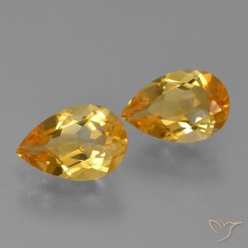 Shop natural 2.33ct Doré-orange foncé Citrine gems, En forme de poire, from Brésil at GemSelect. In stock, global shipping!