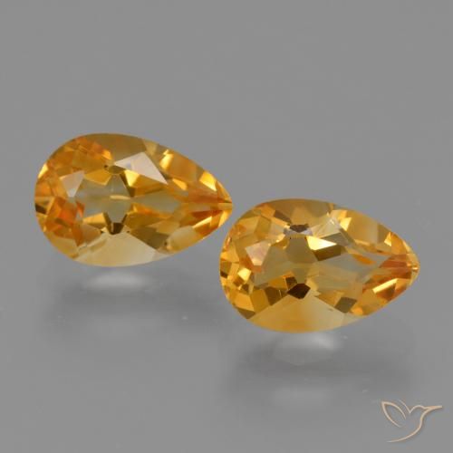 Shop natural 2.45ct Doré-orange foncé Citrine gems, En forme de poire, from Brésil at GemSelect. In stock, global shipping!