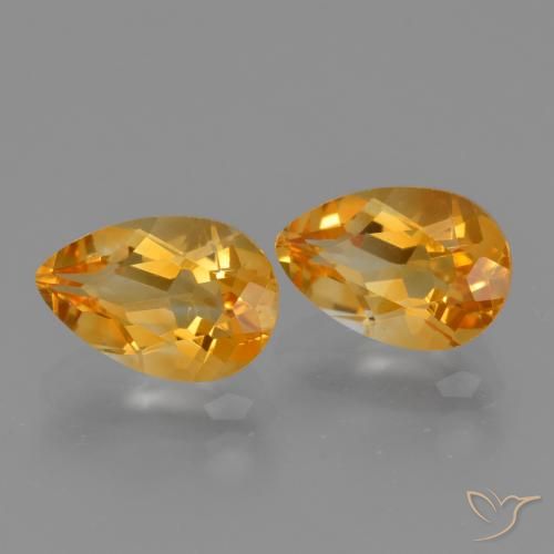 Shop natural 2.45ct Doré-orange foncé Citrine gems, En forme de poire, from Brésil at GemSelect. In stock, global shipping!