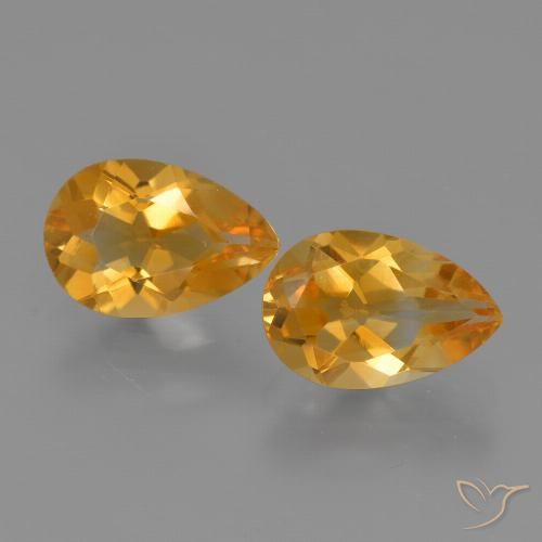Shop natural 2.27ct Doré-orange foncé Citrine gems, En forme de poire, from Brésil at GemSelect. In stock, global shipping!