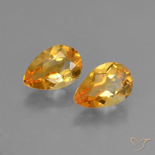 Shop natural 2.23ct Orange-or moyen-léger Citrine gems, En forme de poire, from Brésil at GemSelect. In stock, global shipping!