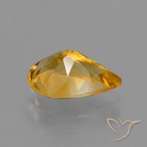 Citrine Or orange foncé naturelle En forme de poire, 1.09 ct, VVS-VS