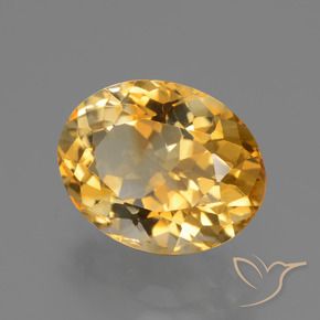 Citrine Or orange foncé naturelle ovale, 3.89 ct, VVS-VS