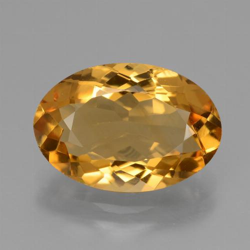 Citrine doré naturelle coupe ovale, 3,71 ct, VVS-VS