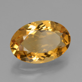 Citrine doré naturelle coupe ovale, 3,71 ct, VVS-VS
