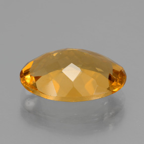 Citrine doré naturelle coupe ovale, 3,71 ct, VVS-VS
