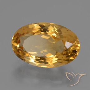 Citrine Doré foncé naturelle ovale, 4.96 ct, VVS-VS