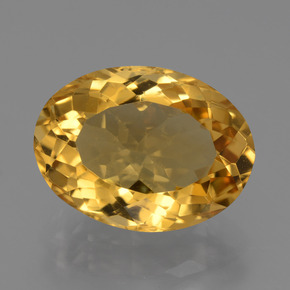 Citrine Orange doré profond naturelle Coupe ovale, 7.21 ct, VVS-VS