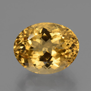 Citrine Orange doré profond naturelle Coupe ovale, 7.57 ct, VVS