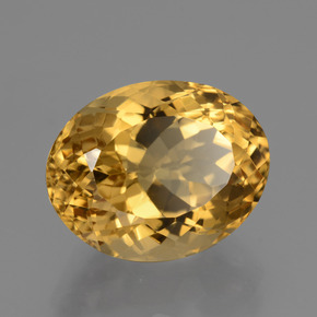 Citrine Orange doré profond naturelle Coupe ovale, 7.57 ct, VVS