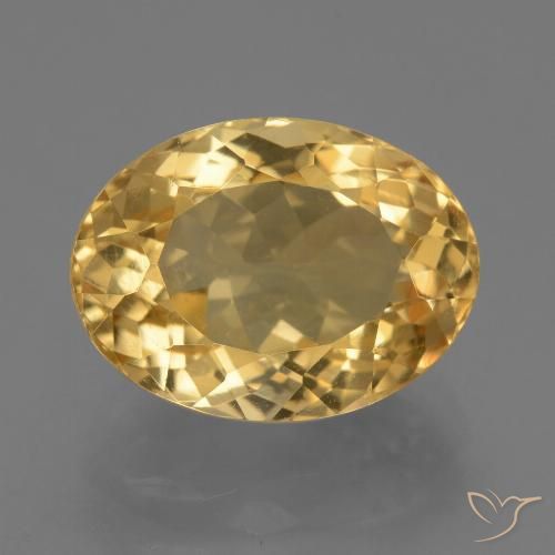 Citrine Doré moyen-foncé naturelle ovale, 7.95 ct, VVS