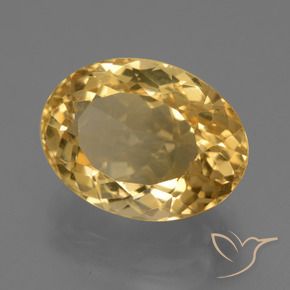 Citrine Doré moyen-foncé naturelle ovale, 7.95 ct, VVS