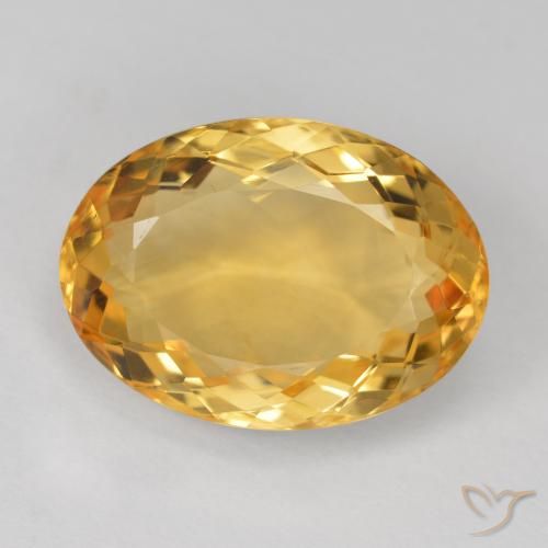 Citrine Doré moyen-foncé naturelle ovale, 7.71 ct, VVS-VS