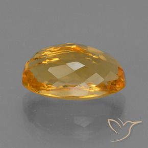 Citrine Or orange foncé naturelle ovale, 6.11 ct, VVS