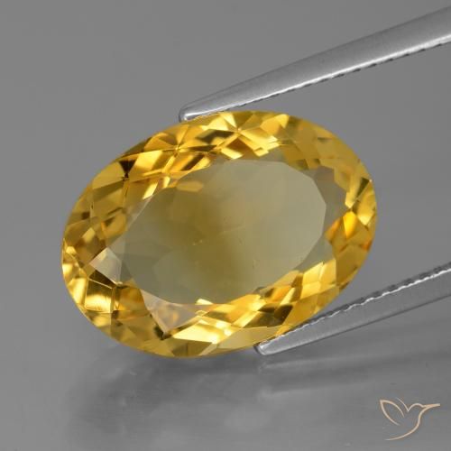 Citrine Doré naturelle ovale, 6.80 ct, VVS