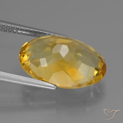 Citrine Doré naturelle ovale, 6.80 ct, VVS