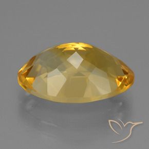 Citrine Orange doré profond naturelle ovale, 6.74 ct, VVS