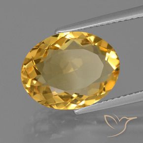 Citrine Doré naturelle ovale, 5.26 ct, VVS