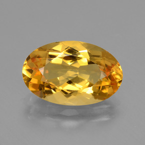 Citrine Or orange foncé naturelle Coupe ovale, 3.78 ct, VVS
