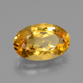Citrine Or orange foncé naturelle Coupe ovale, 3.78 ct, VVS