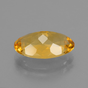 Citrine Or orange foncé naturelle Coupe ovale, 3.78 ct, VVS