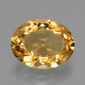 Citrine doré naturelle coupe ovale, 6,47 ct, VVS