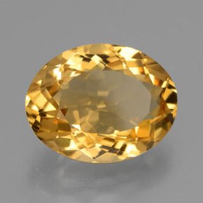 Citrine doré naturelle coupe ovale, 6,47 ct, VVS