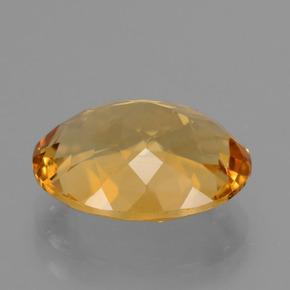Citrine doré naturelle coupe ovale, 6,47 ct, VVS