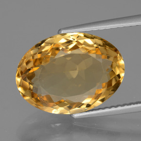Citrine Orange-or naturelle Coupe ovale, 6.55 ct, VVS