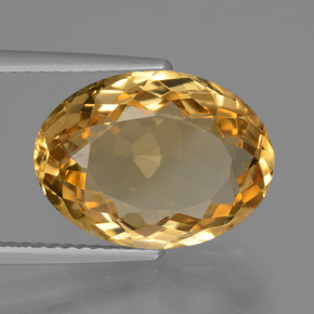 Citrine Orange-or naturelle Coupe ovale, 6.55 ct, VVS