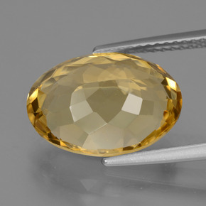 Citrine Orange-or naturelle Coupe ovale, 6.55 ct, VVS