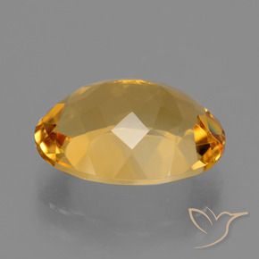 Citrine Orange doré profond naturelle ovale, 5.25 ct, VVS-VS