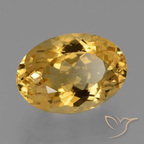 Citrine Orange doré profond naturelle Coupe ovale, 6.22 ct, VVS-VS