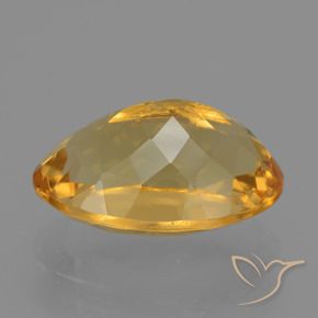 Citrine Orange doré profond naturelle Coupe ovale, 6.22 ct, VVS-VS