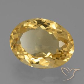 Citrine Orange Doré naturelle ovale, 6.85 ct, VVS