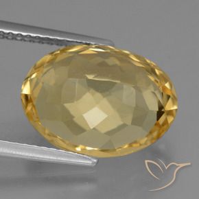 Citrine Orange Doré naturelle ovale, 6.85 ct, VVS