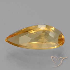Citrine Doré foncé naturelle En forme de poire, 5.54 ct, VVS