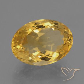 Citrine Orange doré profond naturelle ovale, 6.97 ct, VVS