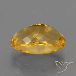 Citrine Orange doré profond naturelle ovale, 6.97 ct, VVS