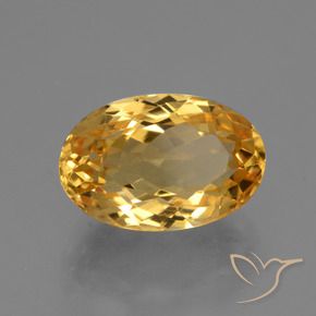 Citrine Doré foncé naturelle ovale, 4.73 ct, VVS