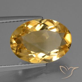 Citrine Orange doré profond naturelle ovale, 4.76 ct, VVS-VS