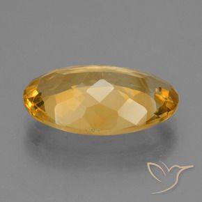 Citrine Orange doré profond naturelle ovale, 4.00 ct, VS