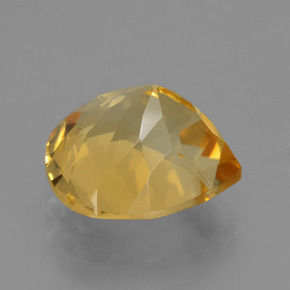Citrine doré naturelle en forme de poire, 4,70 ct, VVS