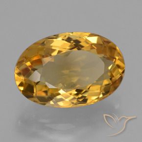 Citrine Doré moyen-foncé naturelle ovale, 4.78 ct, VVS