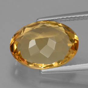 Citrine Orange doré profond naturelle Coupe ovale, 4.88 ct, VVS