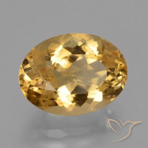Citrine Orange doré profond naturelle ovale, 4.53 ct, VS