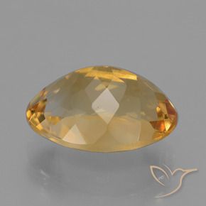 Citrine Orange doré profond naturelle ovale, 4.53 ct, VS