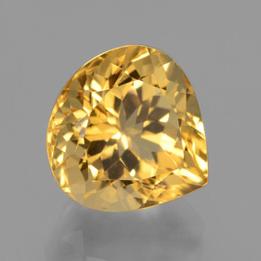 Citrine doré naturelle en forme de poire, 4,93 ct, VVS