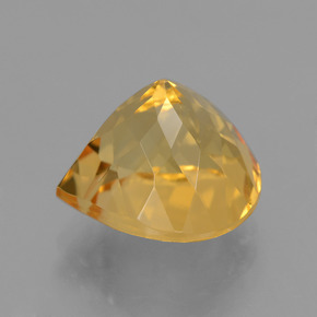 Citrine doré naturelle en forme de poire, 4,93 ct, VVS