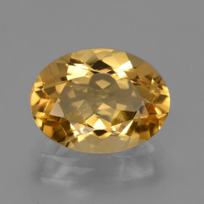 Citrine Orange doré profond naturelle Coupe ovale, 2.47 ct, VVS